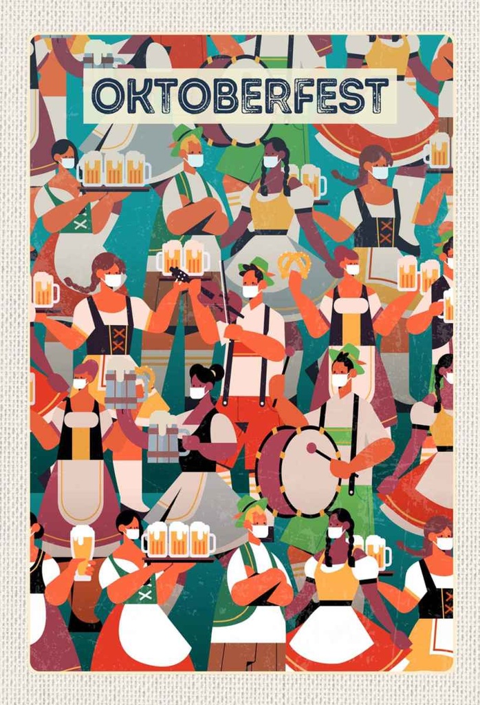 Holzschild 30x20 cm München Oktoberfest Bier Trommel