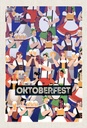 Holzschild 30x20 cm Oktoberfest Trommel Tanzen Trinken