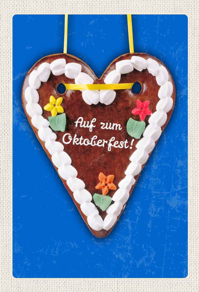 Holzschild 30x20 cm München Oktoberfest Lebkuchen Herz