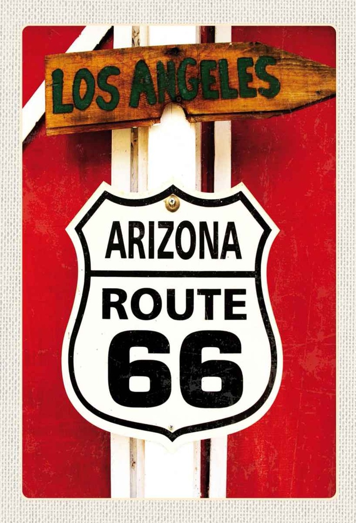 Holzschild 30x20 cm USA Los Angeles Arizoa Route 66 Bildmotiv Reisemotiv Abenteuer Reisen