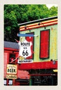 Holzschild 30x20 cm Amerika Route 66 Restaurant Chicago Bildmotiv Reisemotiv USA