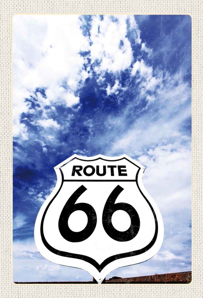 Holzschild 30x20 cm Amerika USA Straße Route 66 Himmer Bildmotiv Reisemotiv