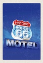 Holzschild 30x20 cm Amerika USA Route 66 Historic Motel Bildmotiv Reisemotiv