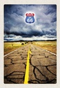 Holzschild 30x20 cm Amerika USA Route 66 Straße Gewitte Bildmotiv Reisemotiv