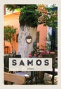 Holzschild 30x20 cm Samos Greece Sommer Restaurant Bildmotiv Reisemotiv Abenteuer Reisen