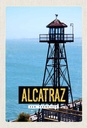 Holzschild 30x20 cm San Francisco Alcatraz Meer Turm Bildmotiv Reisemotiv Abenteuer Reisen