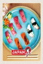 Holzschild 30x20 cm Japan Asien Fisch Sushi Gerichte Alge