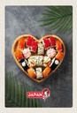 Holzschild 30x20 cm Japan Asien Sushi soße Gurke Stäbchen Bildmotiv Reisemotiv Abenteuer Reisen