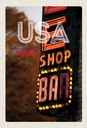 Holzschild 30x20 cm Amerika USA Bar Shop Diner feiern Bildmotiv Reisemotiv