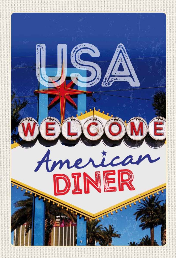 Holzschild 30x20 cm Amerika Los Angeles Spielhalle Party Bildmotiv Reisemotiv USA