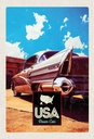 Holzschild 30x20 cm USA Amerika Auto 75 Oldtimer Bildmotiv Reisemotiv Abenteuer Reisen