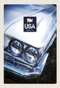 Holzschild 30x20 cm Amerika Oldtimer weiß Dream Cars Bildmotiv Reisemotiv USA
