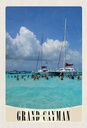 Holzschild 30x20 cm Grand Cayman Insel Amerika Yacht Bildmotiv Reisemotiv Abenteuer Reisen