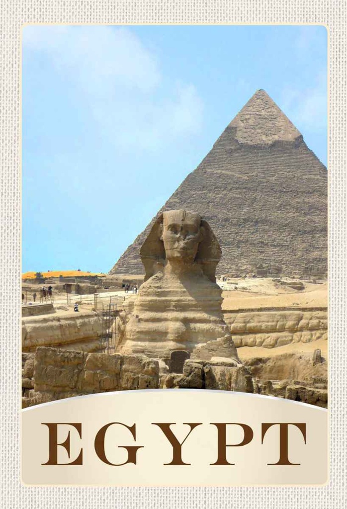 Holzschild 30x20 cm Ägypten Afrika Pyramide Wüste Bildmotiv Reisemotiv Abenteuer Reisen
