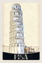 Holzschild 30x20 cm Pisa Italien Schiefer Turm Architektur Bildmotiv Reisemotiv Abenteuer Reisen