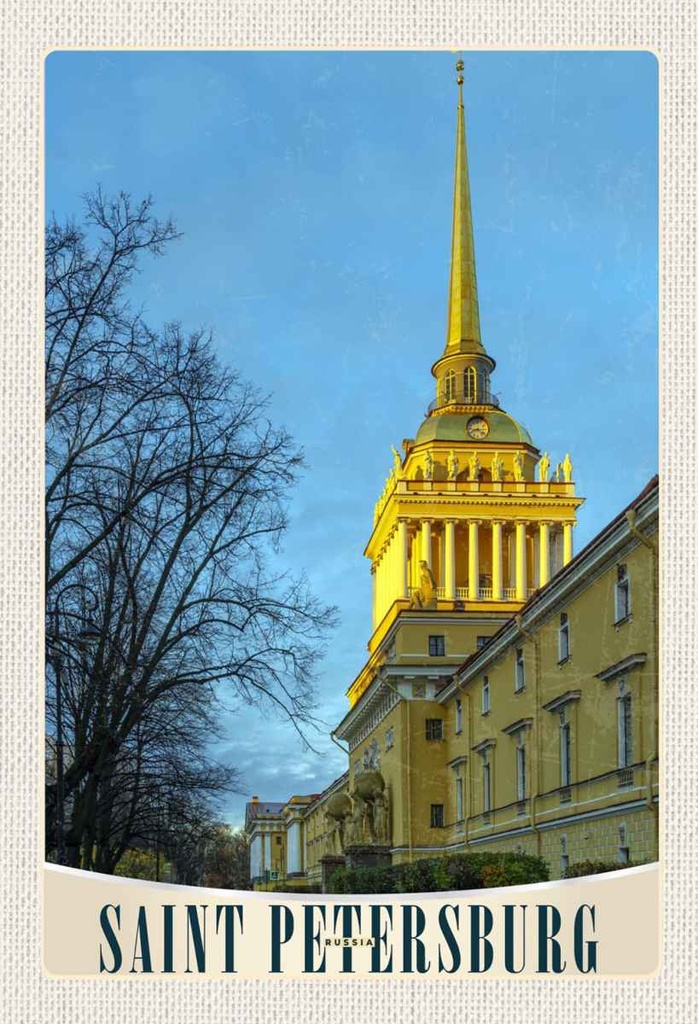 Holzschild 30x20 cm Saint Petersburg Kirche Architektur Bildmotiv Reisemotiv Abenteuer Reisen