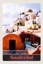Holzschild 30x20 cm Santorini Griechenland Europa Insel Bildmotiv Reisemotiv Abenteuer Reisen