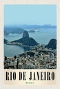 Holzschild 30x20 cm Rio de Janeiro Brasilien Amerika Stadt Bildmotiv Reisemotiv Abenteuer Reisen