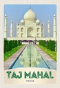Holzschild 30x20 cm Taj Mahal Agra Moschee Islam Muslime Bildmotiv Reisemotiv Abenteuer Reisen