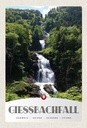 Holzschild 30x20 cm Giessbachfall Wasserfall Gebirge Natur Bildmotiv Reisemotiv Abenteuer Reisen
