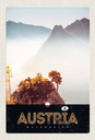 Holzschild 30x20 cm Österreich Natur Gebirge Wald Bildmotiv Reisemotiv Abenteuer Reisen