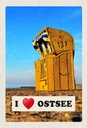 Holzschild 30x20 cm Ostsee Deutschland Strandkorb Bildmotiv Reisemotiv Abenteuer Reisen