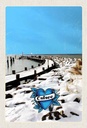 Holzschild 30x20 cm Ostsee Deutschland Schnee Winterzeit Bildmotiv Reisemotiv Abenteuer Reisen