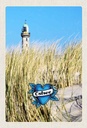 Holzschild 30x20 cm Ostsee Strand Sand Leuchtturm Bildmotiv Reisemotiv Abenteuer Reisen