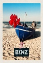 Holzschild 30x20 cm Binz Strand Deutschland Meer Bildmotiv Reisemotiv Abenteuer Reisen