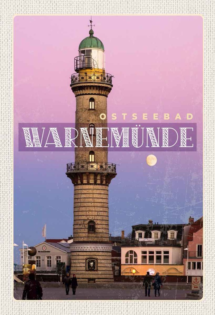 Holzschild 30x20 cm Travenmünde Strand Leuchtturm Bildmotiv Reisemotiv Abenteuer Reisen