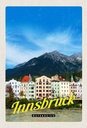 Holzschild 30x20 cm Innsbruck Gebirge Natur Aussicht Stadt Bildmotiv Reisemotiv Abenteuer Reisen