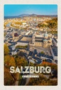 Holzschild 30x20 cm Salzburg Österreich Schloss Altstadt Bildmotiv Reisemotiv Abenteuer Reisen