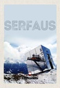 Holzschild 30x20 cm Serfaus Österreich Schnee Winterzeit Bildmotiv Reisemotiv Abenteuer Reisen