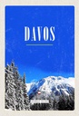 Holzschild 30x20 cm Davos Winterzeit SkiWintertour Bildmotiv Reisemotiv Abenteuer Reisen