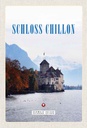 Holzschild 30x20 cm Ausblick auf Schloss Chillon Genfersee Bildmotiv Reisemotiv Abenteuer Reisen