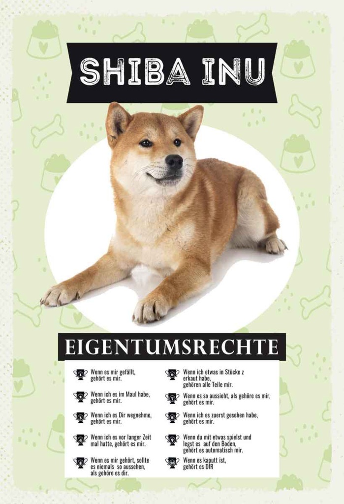 Holzschild 30x20 cm Shiba Inu Eigentumsrechte