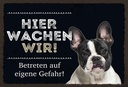 Holzschild 20x30 cm Tiere hier wachen wir eigene Gefahr