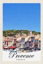 Holzschild 30x20 cm Provence Frankreich Boote Stadt