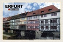 Holzschild 20x30 cm Erfurt Deutschland Krämerbrücke Bildmotiv Reisemotiv Abenteuer Reisen