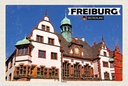 Holzschild 20x30 cm Freiburg Rathaus Architektur Bildmotiv Reisemotiv Abenteuer Reisen