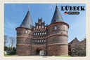 Holzschild 20x30 cm Lübeck Deutschland Holstentor Bildmotiv Reisemotiv Abenteuer Reisen