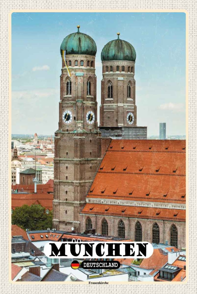 Holzschild 30x20 cm München Altstadt Frauenkirche