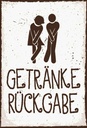 Holzschild 30x20 cm Getränke Rückgabe