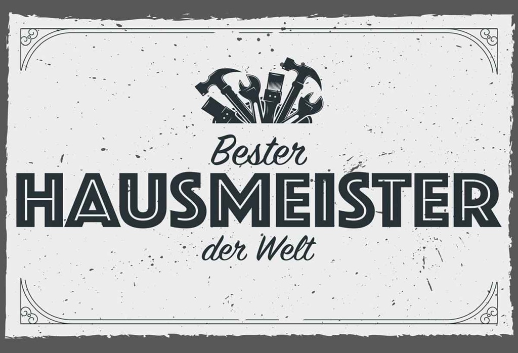 Holzschild 20x30 cm Bester Hausmeister der Welt