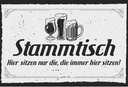 Holzschild 20x30 cm Stammtisch hier sitzen nur die