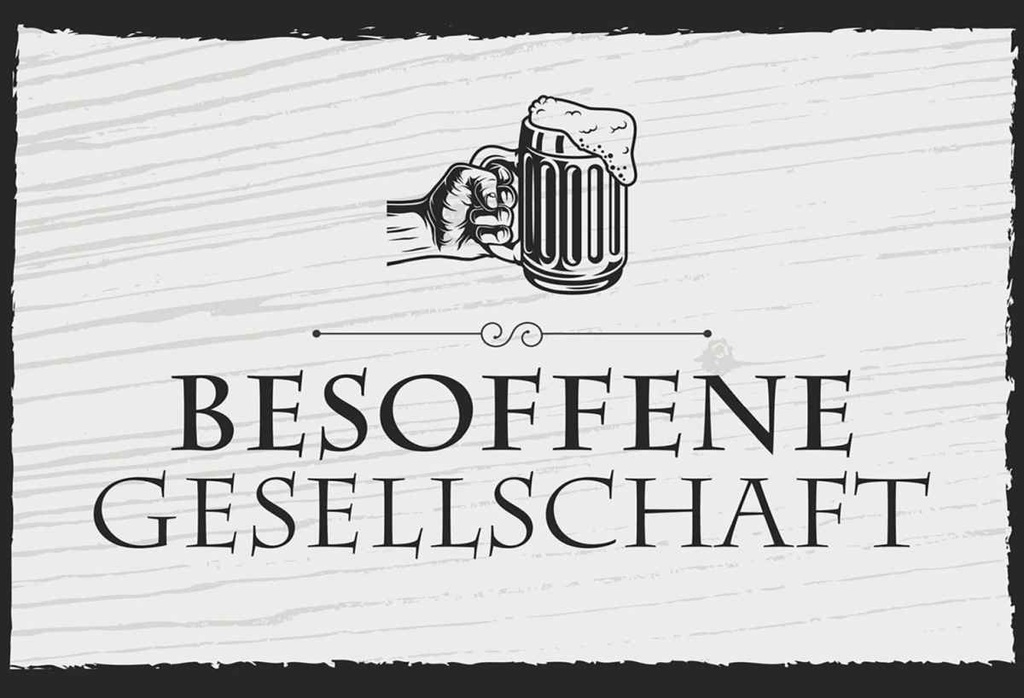 Holzschild 20x30 cm Stammtisch hier sitzen nur die