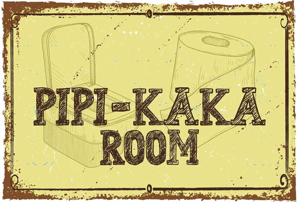 Holzschild 20x30 cm Pipi-Kaka room