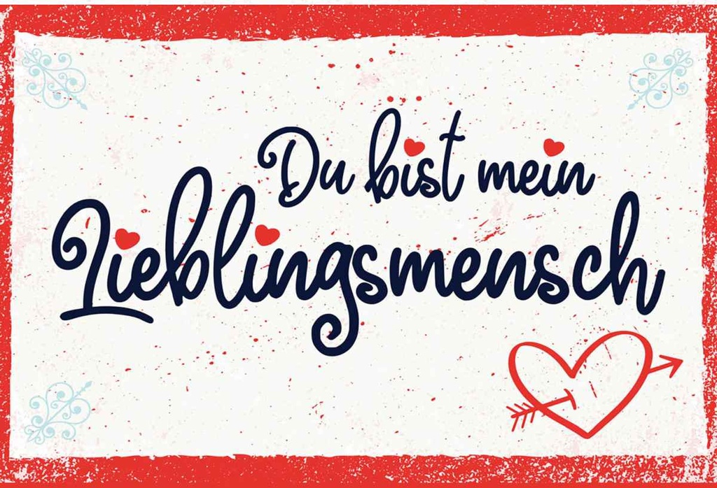 Holzschild 20x30 cm du bist mein Lieblingsmensch