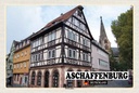 Holzschild 20x30 cm Aschaffenburg Stiftbaslika Altstadt Bildmotiv Reisemotiv Abenteuer Reisen