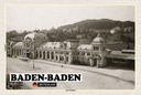 Holzschild 20x30 cm Baden-Baden Alter Bahnhof Bildmotiv Reisemotiv Abenteuer Reisen